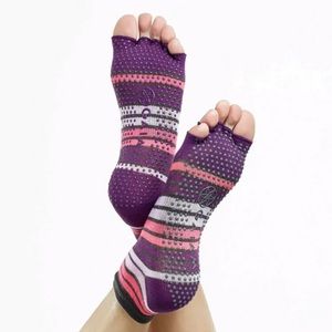 Gaiam Yoga Socks Toeless Ankle All Grip No Slip